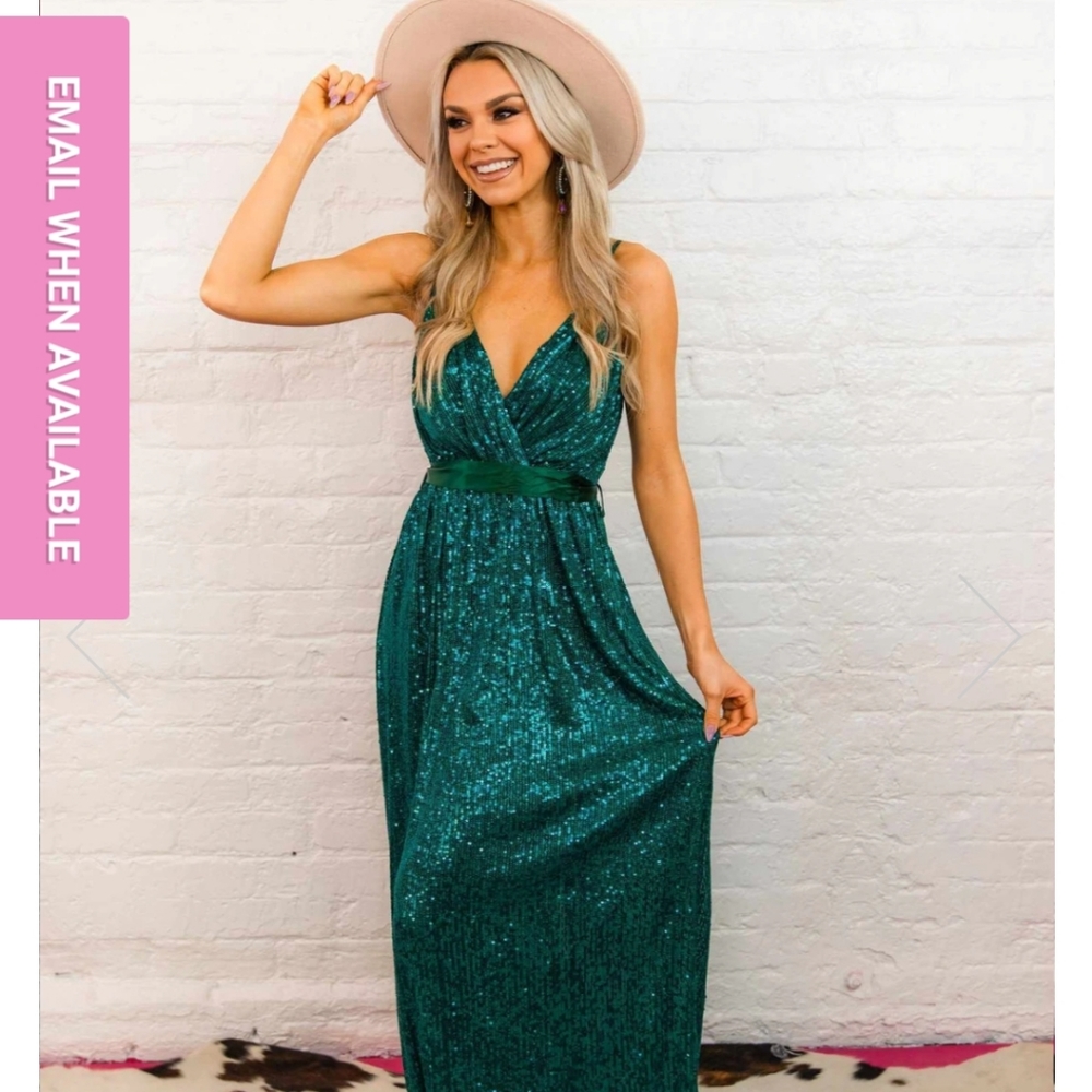Southern fried chics peacock shimmer party wedding guest dress